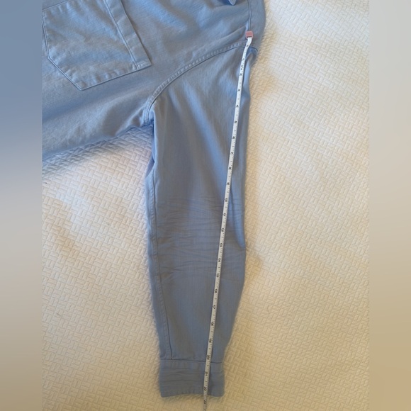 Frank & Eileen Glacier Blue Cotton Tattered Wash Maxi Shirtdress - Large - Picture 7 of 10